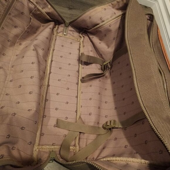 Vtg Christian Dior Canvas Leather Weekender Travel Duffle Bag w/ Strap - Picture 4 of 16